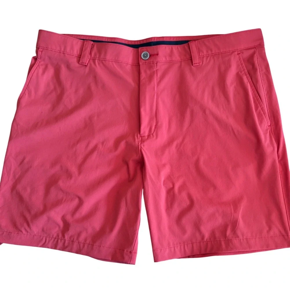 Southern Tide brrr‎ Performance Shorts Mens 40 Coral Pink Cooling Stretch Golf